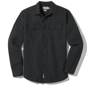 Grayers BRANDO LIGHTWEIGHT DOUBLE CLOTH SHIRT - WASHED BLACK Sz Large